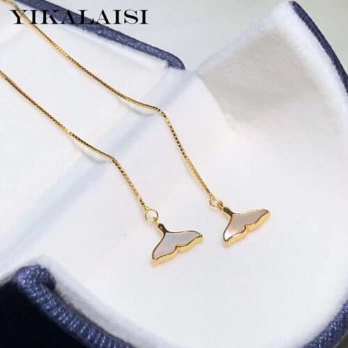 YIKALAISI 925 Sterling Silver Jewelry For Women Fishtail Stud Earrings Fine New Product Release Wholesale