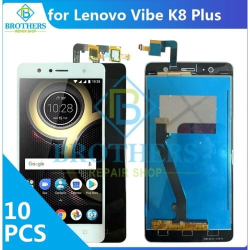 10pcs LCD Screen for Lenovo Vibe K8 Plus LCD Display LCD Assembly K8Plus Touch Screen Digitizer Phone Repair Parts 5.2'' Tested