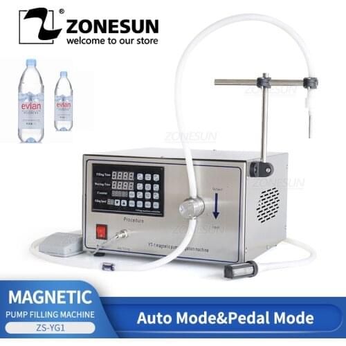 ZONESUN ZS-YG1 40W 5ml-3000ml Semi Automatic Magnetic Pump Filling Machines Water Bottle Perfume Juice Liquid Filler