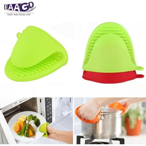 1Pair Kitchen Silicone Heat Resistant Protect Clips Non Stick Anti-slip Pot Bowel Holder Clip Cook Mitts