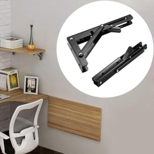 1 Pair Folding Bracket 200mm-400mm For Shelf Table Desk Wall Mounted Support Collapsible Long Release Arm Space Savin