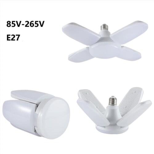 10 Pcs/Lot E27 LED Bulb UFO Lamp 360 Degrees Foldable Bulb 60W AC 85-265V Spotlight Cold White
