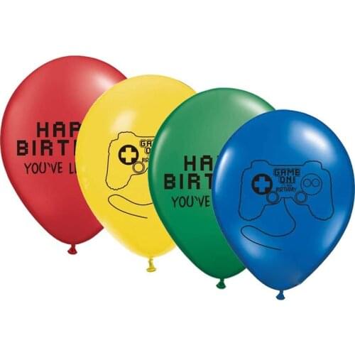 12pcs Video Game Controller Latex Balloons Birthday Party Supplies Happy Birthday Balloons 12inch