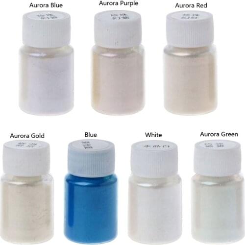 7 Colors Magic Aurora Resin Mica Pearlescent Pigments Kit Colorants Resin Dye Jewelry Making Tools