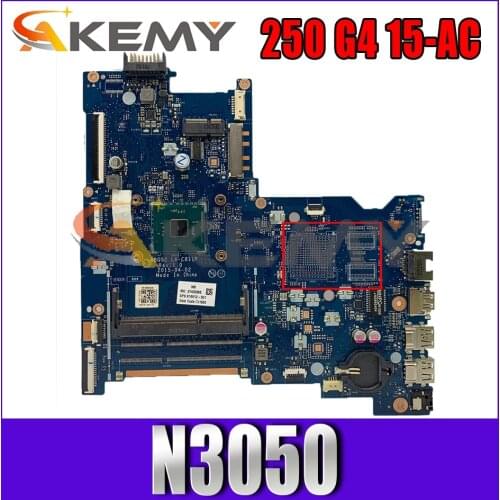 817846-001 817846-601 For HP Pavilion 250 G4 15-AC Celeron N3050 Laptop Motherboard ABQ52 LA-C811P SR29H DDR3 Notebook Mainboard