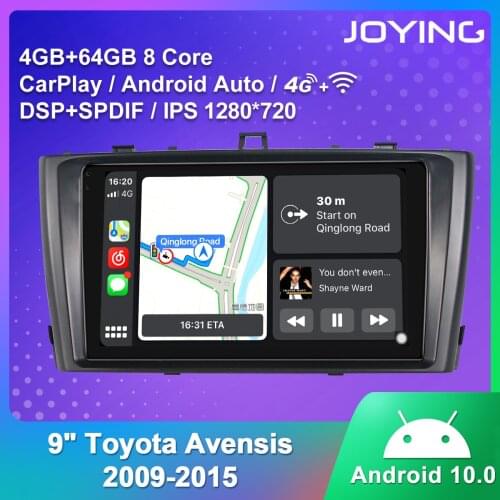 9 Inch Car Radio Player Android 10.0 Touch Screen 4GB RAM 64GB ROM Android Auto 4G HD For TOYOTA Avensis 2009-2015 Video Player