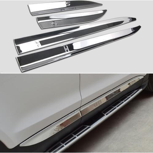 ABS Chrome Side Door Garnish Molding Trim 4P For HYUNDAI 2013-2018 Santa Fe DM