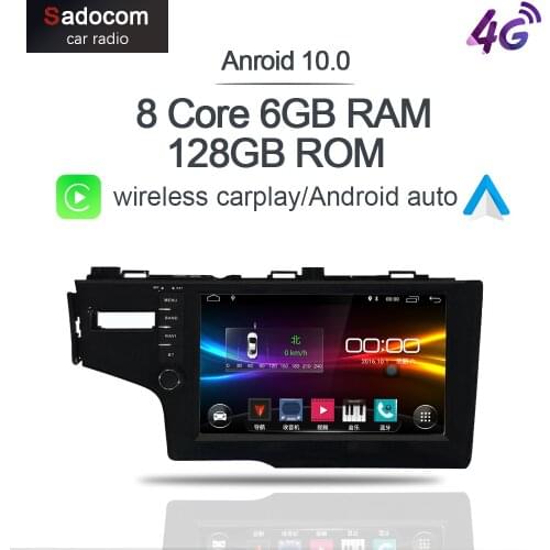 6GB+128G Carplay 9" DSP Android 10.0 Car DVD player autoradio car radio autoradio For Honda Fit/Jazz left Hand Driving 2014-2019