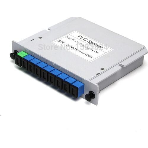 Free Shipping 1x8 LGX Box Cassette Card Inserting Type 1:8 8 Ports Fiber Optical PLC Splitter with SC/UPC Connector