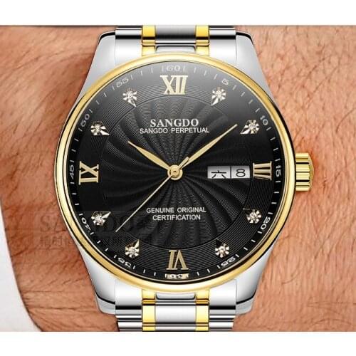 40mm Sangdo Luxury watches Automatic Self-Wind movement Sapphire Crystal High quality 2018 new fashion Mens watch 015JKAC