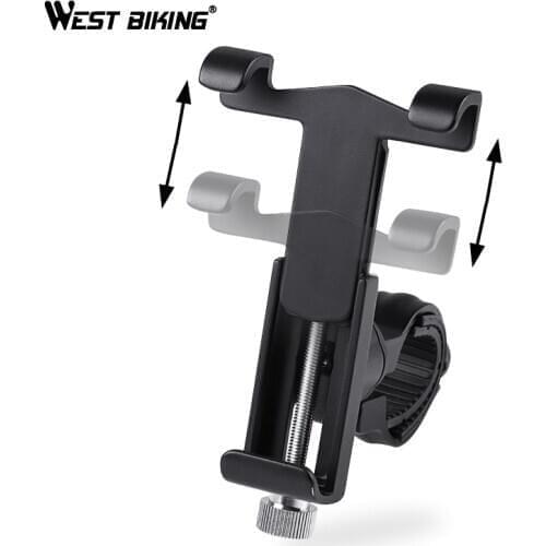 WEST BIKING Bike Phone Holder 3.5-6.2 Inch Universal Rotatable Bracket Bicycle Motorcycle Phone Holder Handlebar Bicycle Racks