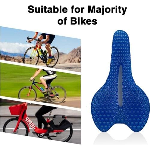 Cycling Gel Seat Cushion Bicycle Saddle Liner Cycling Gel Memory Foam Cushion With Non Slip Cushion Cover Bicycle Equipment
