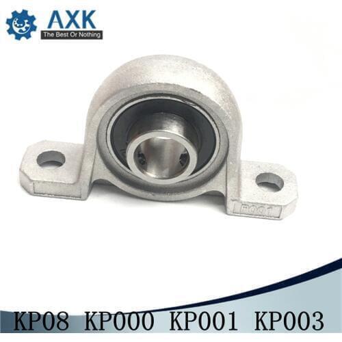 2Pcs Zinc Alloy Ball Bearing Housing Pillow Block Shaft Support KP08 KP000 KP001 KP002 KP003 Bearing pedestal Seat