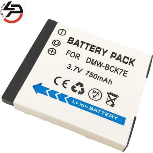 Laipuduo 750mah 100% brand new Camera Battery for Panasonic DMW-BCK7E DMC-S1 DMC-S3 DMC-FS35 DMC-FS18 DMC-FP5 DMC-FX77