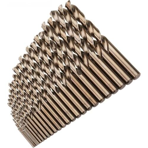 1-10mm/1-13mm HSS M35 Cobalt Twist Drill Bit Set for Metal Wood Drilling HT2194-2195