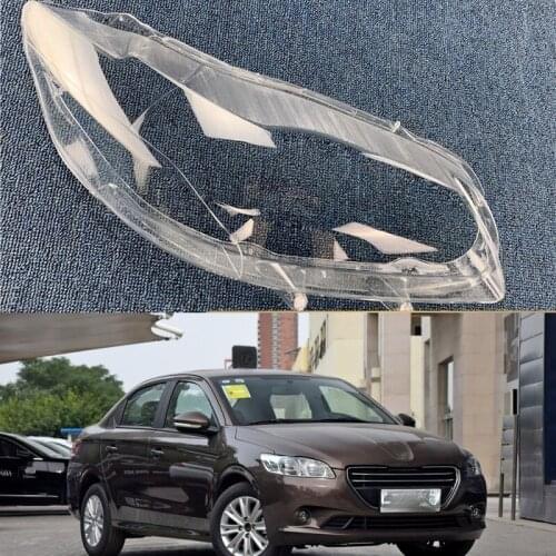 For Peugeot 301 Headlight Shade 2014 2015 2016 Peugeot Headlight Transparent Shade Headlight Shell Lamp Surface