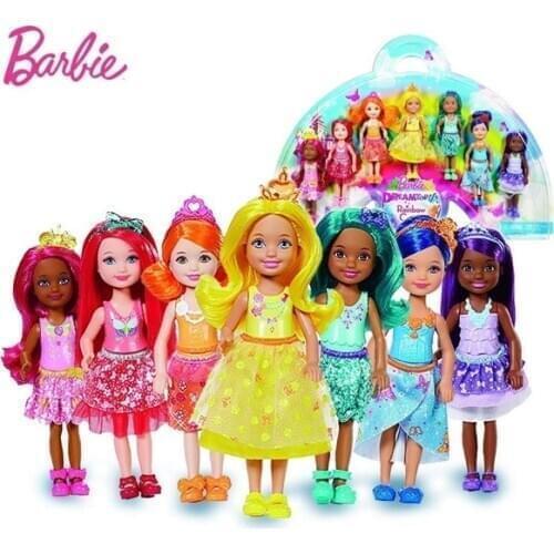 Original Barbie Dolls Rainbow Dreamtopia Cove 7 Toys for Girls Children Fashion Birthday Gifts Bonecas Mini Beautiful Princess