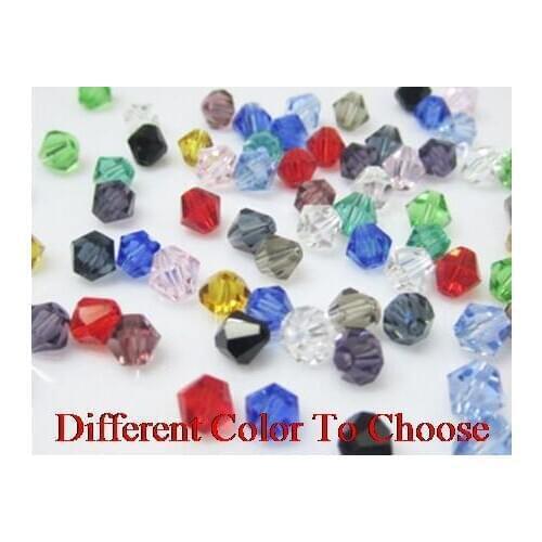 4mm 6mm 3mm 1000Pcs/lot strand Bicone Faceted Glass Cuts Looses Crystal Beads Colored Mixed bracelet necklace nhgt34