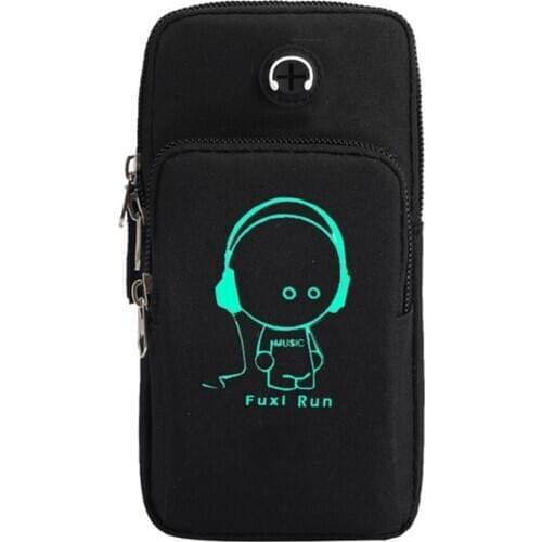 Portable Outdoor Luminous Sports Armband Running Arm Bag With Headset Hole Arm Package Bag Mobile/Cell Phone Arm Holder