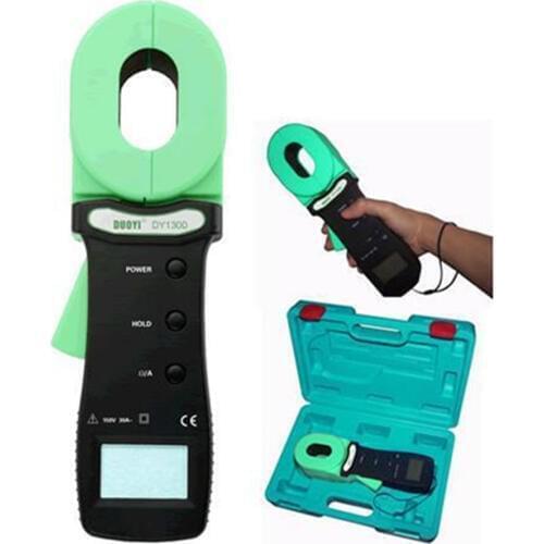 DY1300 Clamp-on Ground Resistance Tester Meter Ergonomic Mold Full Rubber Coating For Slip Proof Verification Resistor