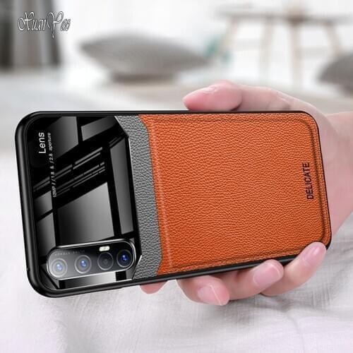 Reno3 Cover XUANYAO Original Plexiglass Silicone Soft Edge Case Cover For OPPO Reno3 Pro Case Hard Leather Phone Case Reno 3 Pro