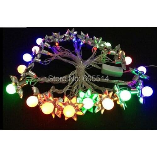 [Seven Neon]Free shipping 110V/220V sunflower shape 4M 20leds party/Christmas/decoration/holiday led string light