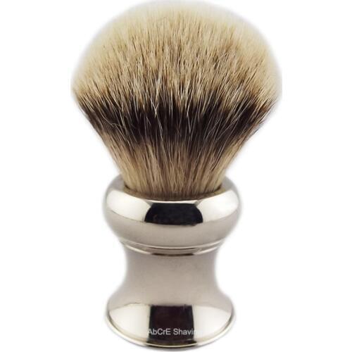 Large Size Shaving Brush Knot 29mm Silvertip Badger Hiar Heavy Metal Handle Beard Kit