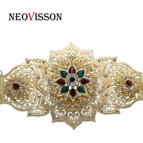 NEOVISSON Europe Caftan Belt Women Wedding Jewelry Metal Waist Chain