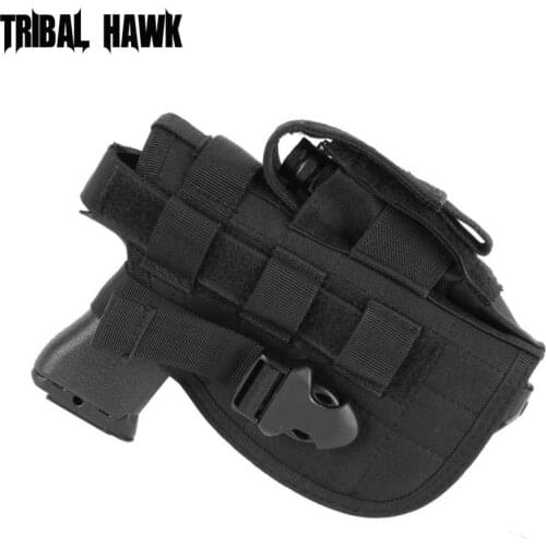 Tactical Advanced Universal Gun Holster Right Hand Molle Modular Pistol Holster Combat Airsoft Waist Belt Holster Quick Relese