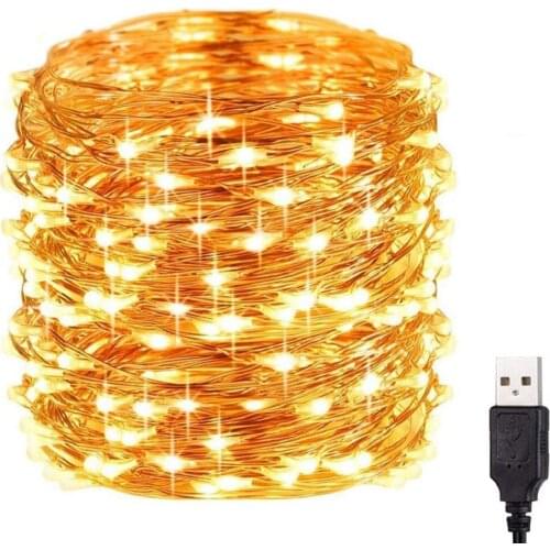 USB String Light Outdoor Fairy Light Christmas Holiday Festive Decoration Portable Home Party Decorative Garland Warm Lights