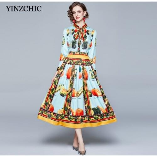Spring Woman Print Dress Fashion Female Shirt Dresses Floral Pleated Mid Skirts for Office Lady Party Dress Summer Elegant