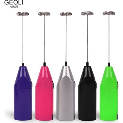 Milk Frother Drink Coffee Whisk Mixer Electric Egg Beater Frother Foamer Handle Stirrer Practical Kitchen Whisk With Spring