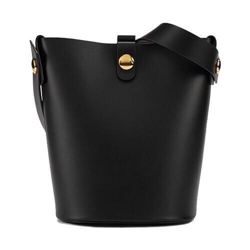 Genuine leather cow skin women small bucket bag shoulder bags