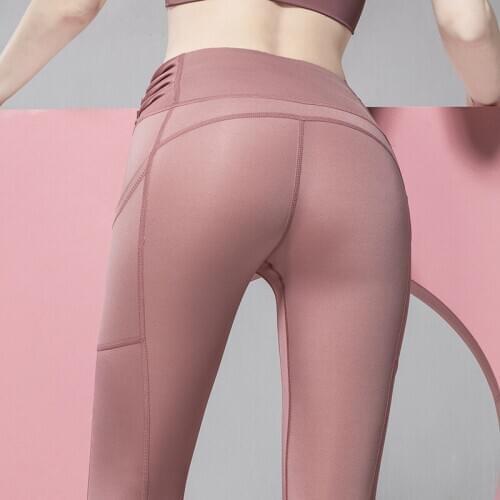 Women Yoga Leggings Pure Colored Gym Sports Trousers Fitness High-Quality Workout Close-Fitting Running Quick Drying Pants