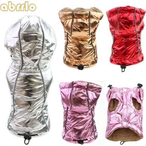 Winter Dog Clothes Thick Fleece Warm Small Dog Coat Jacket Waterproof Reflective Puppy Pets Vest Chihuahua French Bulldog Hoodie