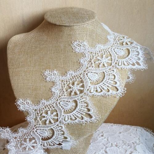 10yards Craft White Hollow Flower Venise Lace Trim Embroidery Lace Ribbon Trim Costume Applique Sewing on Trim