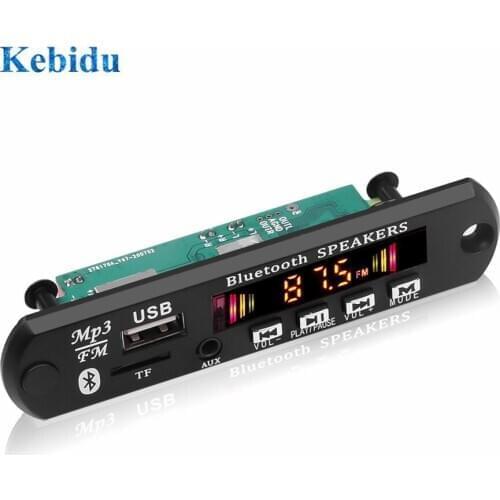 12V Bluetooth MP3 WMA Decoder Board USB AUX 3.5MM Car Audio MP3 Player Module TF FM Decoder Board With Remote 6W Amplifier