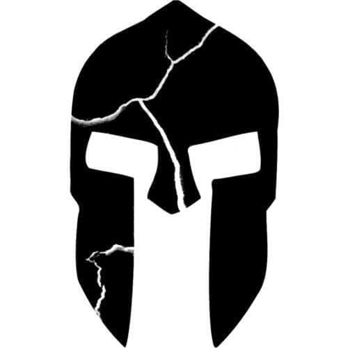 300 Inspired Cracked Spartan Helmet Vinyl Sticker Car Decal Art Pattern Decals Rear Windshield Fashion Car Window Decor L315