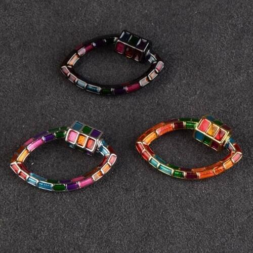 Chanfar DIY Necklace Bracelet Carabiner Lock Clasps Supplies Decorative Screw Accessories For Pendant Punk Jewelry Making