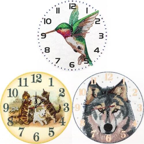 DIY 5D Diamond Painting Clock Special Shaped Diamond Mosaic Painting Kit Creative Hobby Crafts Home Decoration Gift Clocks