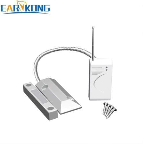 New Earykong 433MHz Wireless Metal Door Sensor, Door Magnet Alarm, Outdoor Waterproof, For Home Burglar Alarm System