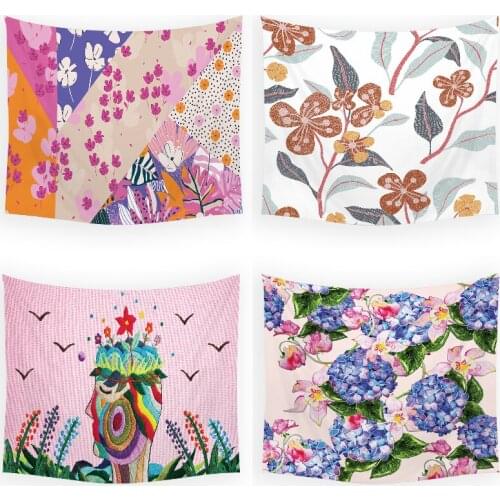 Flower leaves home large beach towels india Room decor Wall tapestry cute room decor boho wall decor home decoration wall Home