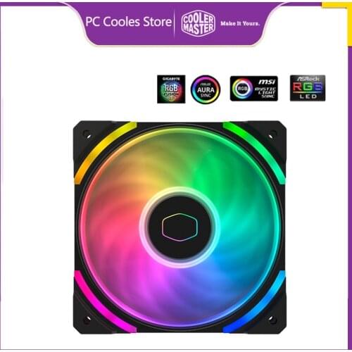 Cooler Master SF120M ARGB 120mm 4Pin PWM Computer Case CPU Cooler Radiator Water Cooling silence Replaces Fan