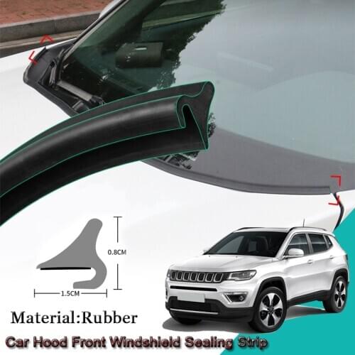 DIY Car Seal Strip Windshied Spoiler Filler Protect Edge Weatherstrip Strips Sticker Car Accessories For Jeep Compass 2010-2020