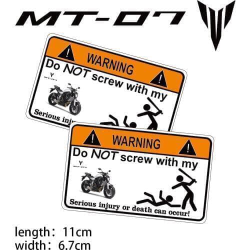 KODASKIN 2 Pieces Do Not Screw Warning Sticker Decal for YAMAHA MT-07