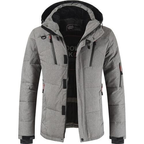 Winter jacket for men thick warm snow jacket parka for men with windbreaker hood fashion outdoor parker coat