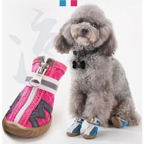 Pet Summer Breathable Shoes Sandals for Small Dog Summer Lightweight Shoes for Breakaway Waking with Soft Bottom Pet Accessories