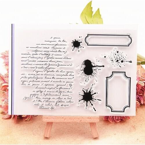Hot selling Ink text transparent clear stamp / silicone seal roller stamp DIY scrapbook album / card production