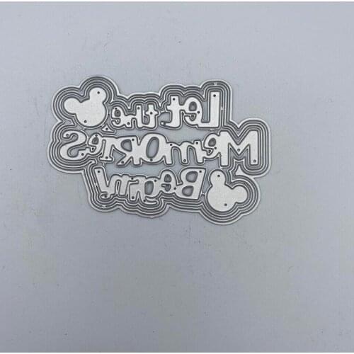 Metal Cutting Dies Stencil Let The Memories Begin New 2020 for DIY Scrapbooking Craft Dies Cut Decor Photo Cards