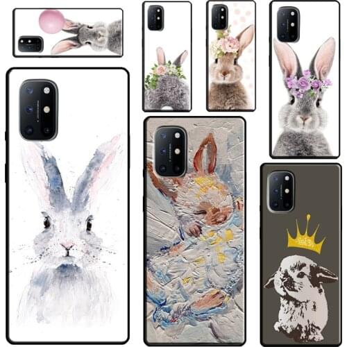 Cute Baby Rabbit Flower Crown For Realme 8 7 6 Pro Q3 C21 C15 C3 GT Neo Phone Case For OnePlus 9 Pro 8 Pro 7T 8T 9R Nord